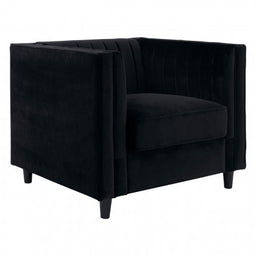Farah Black Velvet Chair
