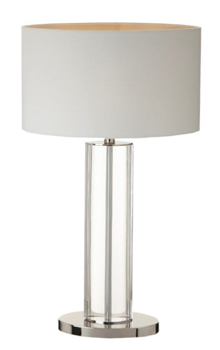 Cheshire Tall Clear Crystal and Nickel Finish Table Lamp