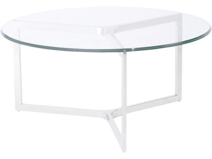 Linton Stainless Steel And Glass Coffee Table