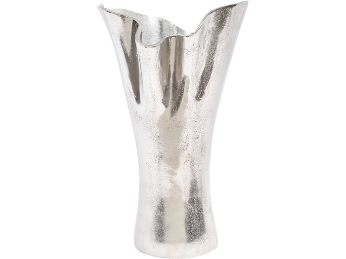 Ocean Wave Silver Aluminium Vase
