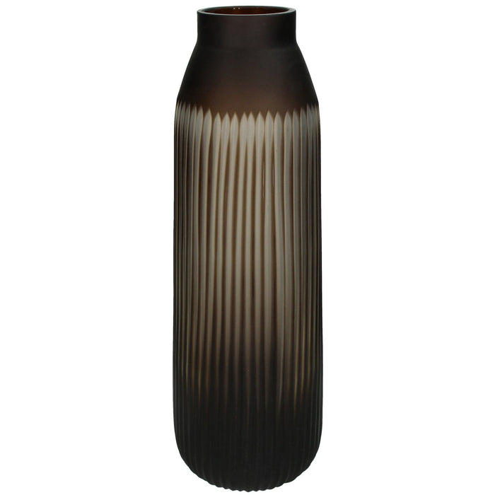 Cantelupe Brown Glass Vase - Large