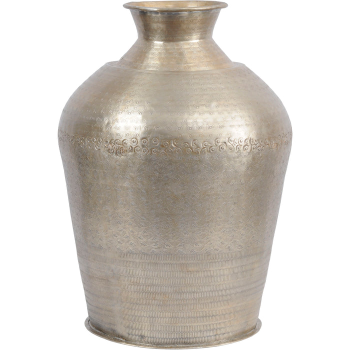 Metal Bottle Vase With Gold Finish