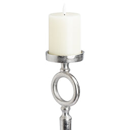 Cast Silver Medium Decor Candle Stand