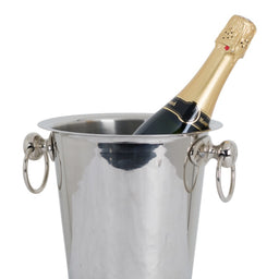 Champagne Bucket On Stand Finished Nickel