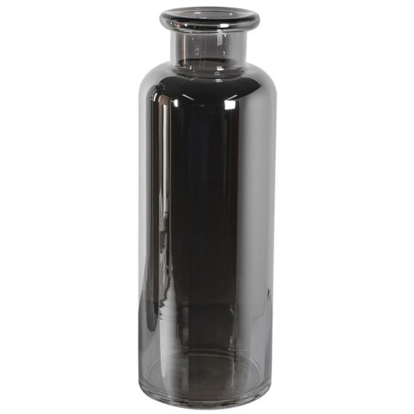 Medium Smoked Silver Bottle Vase